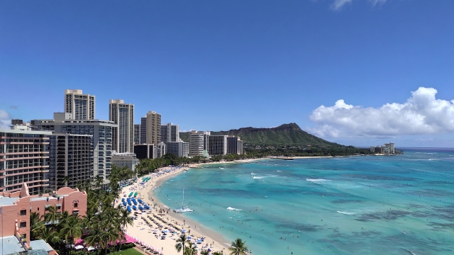 ワイキキビーチとダイヤモンドヘッド